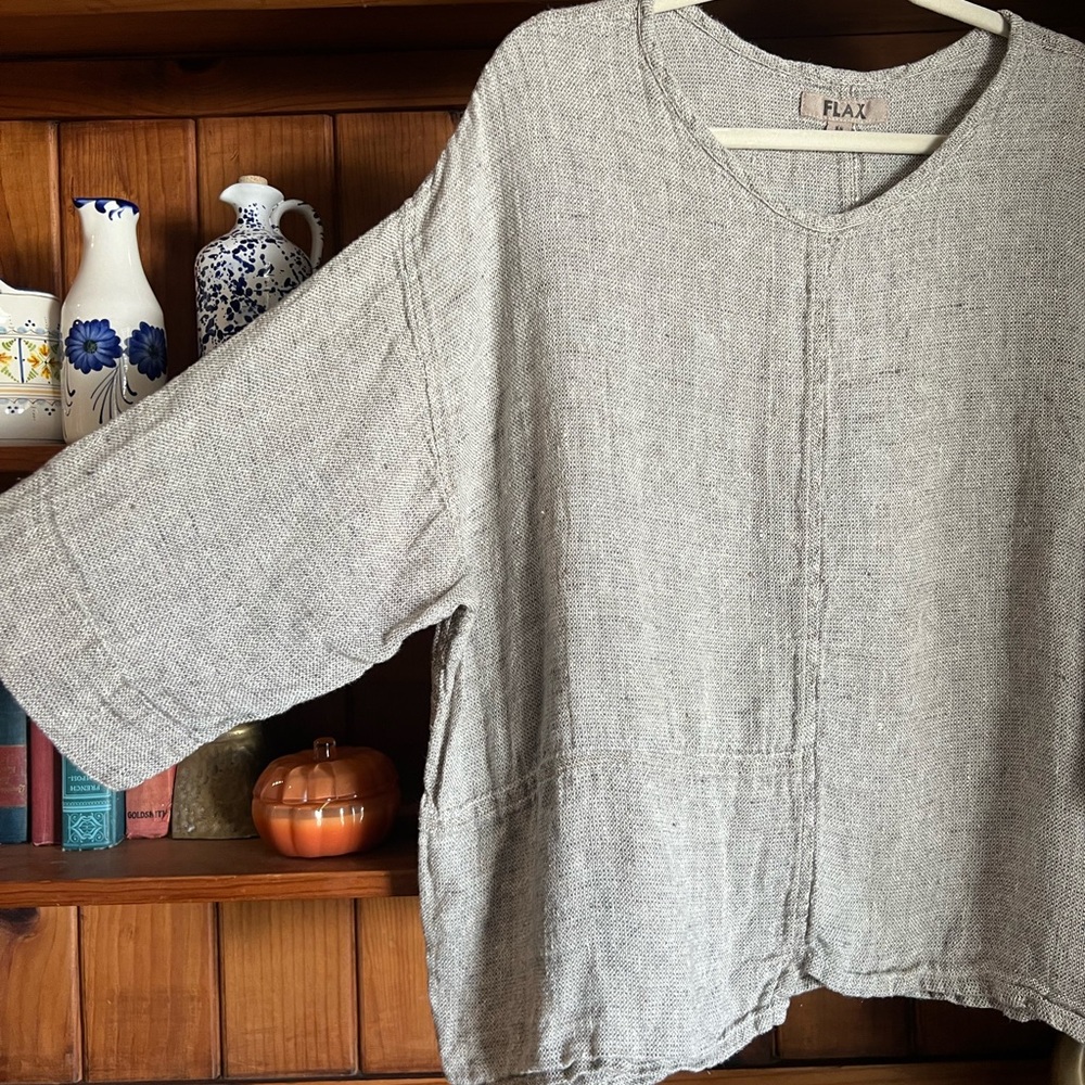 Flax Heathered Gray Knit Top - Picture 2 of 8